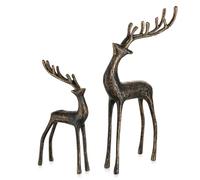 Sziqiqi Christmas Reindeer Table Decorations: Indoor Reindeer Ornaments for Dining Room Window Mantelpiece - Black Reindeers Christmas Decorations for Coffee Table Doorstep