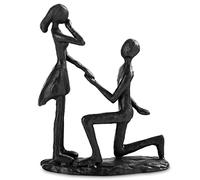 Sziqiqi Iron Sculpture for Couple Handcraft Statue Gift for Wedding Anniversary Decorative Modern Sculptures Proposal Gifts Ornament Figurine for Couples Valentine Girlfriend