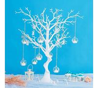 Sziqiqi White Artificial Tree Centerpiece for Weddings, Parties, Christmas - 1 Trunk + 10 Branches, Easy Assembly
