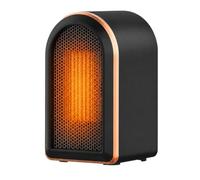 SZIUNSO Mini Fan Heater 1200W, PTC Ceramic Heater with 2 Heat Settings 800W/1200W, Tip-Over Protection, Compact Portable Electric Heater for Desk and Office, Black
