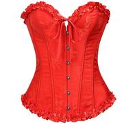 SZIVYSHI Halloween Overbust Corset Top - Poppy Red - S