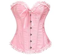 SZIVYSHI Halloween Overbust Corset Top - Powder Pink - XL
