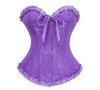SZIVYSHI Halloween Overbust Corset Top - Ultra Violet - L