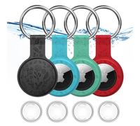 SZJCLTD 4 Pack for Apple AirTag Holder,for Air Tag 2nd &1st Genaretion,Waterproof GPS Tracker Air Tag Keychain with Cover Anti-Scratch Silicone for Air-Tag Case for Pets,Kids,Luggages