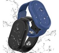 SZJCLTD Samsung Smart Tag 2 Wristband for Kids, 2 Pack Waterproof Hidden Wristbands for Galaxy SmartTag2 for Toddlers, Elderly, Backpack, Luggage (Black/Blue)