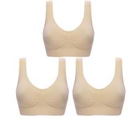 SZJH 3 Pack of Simply Ultra Comfort Seamless Sport Style Bra with Removable Pads
