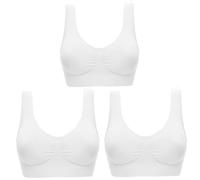 SZJH 3 Pack of Simply Ultra Comfort Seamless Sport Style Bra with Removable Pads