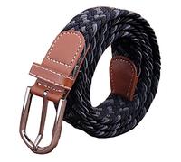 SZJH Mens Belt Casual Braided Elastic Fabric Woven Stretch Elasticated Belts