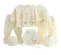 SZJIAHTM 7 Pcs Baby Boy Girls Coming Home Outfits Cotton Top Hat Pants PlaySuit Grow clothing Sets for 0-3 Months Newborn