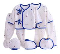 SZJIAHTM 7 Pcs Baby Boy Girls Coming Home Outfits Cotton Top Hat Pants PlaySuit Grow clothing Sets for 0-3 Months Newborn