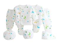 SZJIAHTM 7 Pcs Baby Boy Girls Coming Home Outfits Cotton Top Hat Pants PlaySuit Grow clothing Sets for 0-3 Months Newborn