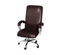 SZJIAHTM Office Chair Cover with Arm Covers Stretch Waterproof PU Leather Slipcover Computer Desk Chair Covers for High Back Universal Boss Chair Seat Protector