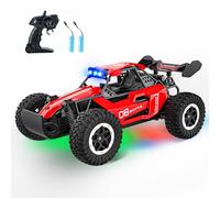 SZJJX Remote Control Car for Kids 3 4 5 6 7+, 20 KM/H High-Speed RC Cars with LED Lights, 2.4GHz 2WD Monster Truck Toys, Rechargeable RC Car, Toy Cars for Girls Boys, Christmas & Birthday Gifts - Red