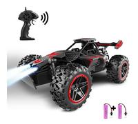 SZJJX Remote Control Cars for Kids Age 3 4 5 6 7+,2.4Ghz RC Car with LED Lights,15+ KM/H High Speed RC Monster Trucks for Boys Toys,2WD Toy Car for Christmas Birthday Girls Boys Gifts Black Red