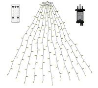 SZJMAO Christmas Tree Lights, 2M 400LEDs 20 Strands Christmas Tree Fairy Lights with Star Ring, 8 Modes Christmas Lights Indoor Outdoor Decoration for 6-8ft Christmas Tree (Warm White)