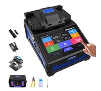 SZJMS New Upgraded Fiber Optic Fusion Splicer with Optical Power Meter, 8s Splicing 15s Heating, Auto Focus Fiber Splicer with Visual Fault Locator, 7800mAh Battery, Data Image Storage
