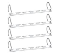 SZJYG 4 Pcs Magic Hangers, Space Saving Hangers for Wardrobes, Closet Coat Clothes Hangers Storage Clothing Organizer, Metal Space Saver Hooks Hangers Racks, Silver
