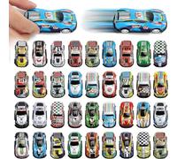 SZJYMY 30 pcs Pull Back Race Cars Toy with Storage Box,Alloy Die Cast Race Push and Pull Back Car Friction Powered Vehicles，Treasure Box Toys for Classroom