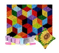 SZKBEUO Latch Hook Rug Kit, DIY Rug Making Kit for Adults, 102x69 cm, Non-Slip, Traditional Pattern, Acrylic, Unfinished, Easy to Follow, Home Decoration, Gift, Not Foldable