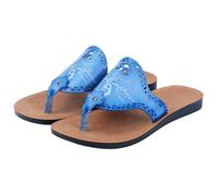 SZKCXBDB flip flops women Women's Lightweight And Stylish Hollow Leather Sandals Summer Beach Sandals-baby Blue-thirty-six