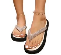 SZKCXBDB flip flops women Women's - Lightweight Slip-on Sandals With Thick Soles Great For Lounging, Beach, Pool, Swimming And Walking-pink-thirty-six