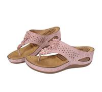 SZKCXBDB flip flops women Women's - Massage Grains, Casual Wedge Heel Platform Sandals Perfect For Beach, Pool, Swimming And Walking-pink-36