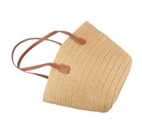 SZKCXBDB Straw bag Women's Bag, Travel Tote Summer Handmade Woven, Shoulder Handbag, Seaside Holiday Bag-khaki