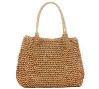 SZKCXBDB Straw bag Women's Beach Bag, Summer Large Shoulder Hand Woven Tote Bag-brown