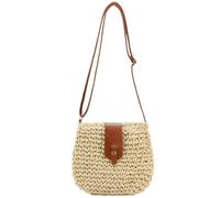 SZKCXBDB Straw bag Women's Shoulder Summer Beach Travel Crossbody Handbag Wallet Suitable For Shopping Camping-beige