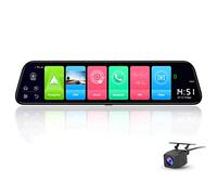 SZKJ D50 12 inch Full screen 4G Touch IPS Car Dash Cam Rear View Android 8.1 Mirror with wifi GPS Navi Bluetooth music Dual Lens FHD 1080P