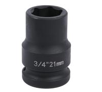 szkoo 3/4" Drive 21mm Impact Socket，6-Point Standard Impact Sockets Made with Chrome Molybdenum Alloy Steel, Metric