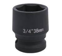 szkoo 3/4" Drive 38mm Impact Socket，6-Point Standard Impact Sockets Made with Chrome Molybdenum Alloy Steel, Metric