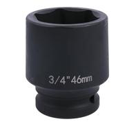 szkoo 3/4" Drive 46mm Impact Socket，6-Point Standard Impact Sockets Made with Chrome Molybdenum Alloy Steel, Metric