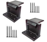 Szliyands Black Door Lock Reinforcer Privacy Door Latch for，Hotel Security Door Lock ，Privacy Door Latch for in-Swinging Doors Extra High Home Door Security Lock (2 Pack)