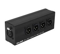 SZLliyxs 3 Pin XLR 1 Female to 4 Male Splitter,4Way XLR Single Input to Four Output Parallel Connection Adapter,One Input to 4 Output Audio DMX Adapter for Mixers/Mics/PA Systems/Stage Expansion