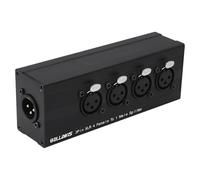 SZLliyxs 3 Pin XLR 1 Male to 4 Female Splitter,4 in to 1 Out Aduio Box,4WAY Four-Input and one-Output Parallel Connection Adapter,Four Microphone inputs Converted to one Output