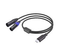 SZLliyxs USB-C to Dual XLR Male Cable, 6.6ft, Electronic Cable for Laptop, Tablet, Amplifier, Smartphone, Speaker