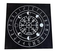 szlsl88 Tarot Tablecloth, 19 Inches, Tarot Fabric, Pagan Altar Triple Astrology Tarot Fabric Mysterious Prints Tarot Table Cover b As shown in the picture