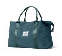 SZLX Travel Duffel Bag, 29L Weekend Bag with Trolley Sleeve, Dry & Wet Seperated Sports Gym Bag Waterproof Carry On Bag for Women Men Weekender Tote Hospital Cabin Bag Peacock Blue