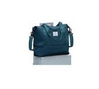 SZLX Travel Duffel Bag Weekend Bag with Trolley Sleeve, Dry & Wet Seperated Sports Gym Waterproof Carry On Bag for Women Men Weekender Tote Hospital Cabin Bag Peacock Blue