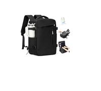 SZLX Vacuum Backpack Travel Bag with Pump, Ryanair Cabin Bags 40x30x20 Underseat Travel Backpack Cabin Size Wizz air Laptop Rucksack Women Mens Black,Ryanair/Wizz 40x30x20cm(Vacuum backpack with pump)