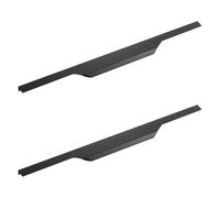 SZLXJMFL Black Cupboard Handles, 2 Pack Furniture Handles Aluminum Alloy | Anodized, Drawer Pulls Full Length: 300-1500mm Kitchen Cabinet Door Pulls Concealed Wardrobe Handle Pull Hidden 800mm/31.5in