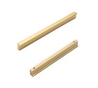 SZLXJMFL Cabinet Handle Modern, 2 Pack Gold Handle for Furniture Door, Solid Aluminum Alloy | Anodized Surface, Full Length: 106-1000 mm T-Shape Gold 320mm/12.5in