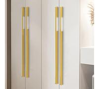 SZLXJMFL Cabinet Handles Gold,2 × Furniture Handles for Drawers Solid Aluminum Alloy | Anodized Surface Drawer Pulls Bow Shaped Handle Full Length: 148-600 mm Kitchen Handles 576mm/22.7in