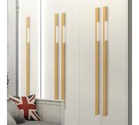 SZLXJMFL Cupboard Door Handles Modern,2 × Furniture Handle Gold Solid Aluminum Alloy | Anodized Surface Kitchen Handles Bow Shaped Handle Full Length: 116-1000 mm Drawer Pull Handles 966mm/38in