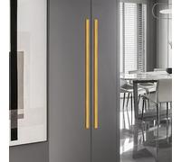 SZLXJMFL Cupboard Door Handles Modern,2 × Furniture Handle Gold Solid Aluminum Alloy | Anodized Surface Kitchen Handles T Shaped Handle Full Length: 120-1000 mm Drawer Pull Handles 415mm/16.4in