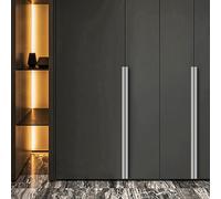 SZLXJMFL Cupboard Handles Silver,2 × Drawer Pull Handles Solid Aluminum Alloy | Anodized Surface Furniture Handle F-Shaped Handle Full Length: 109-1000 mm Door Handles 864mm/34in