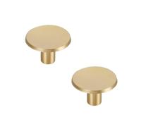 SZLXJMFL Gold Cabinet Handles Vintage, 2 PCS Kitchen Handles Solid Brass | Brushed Surface, Hole Centers: 96-480 mm Bow Pulls Wardrobe Door Handles with Screws-33mm/1.3in