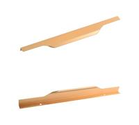 SZLXJMFL Gold Cupboard Handles Hidden, 2 Pack Furniture Handles Aluminum Alloy | Anodized, Drawer Pulls Hole Centers: 160-800mm Kitchen Cabinet Door Pulls Concealed Wardrobe Handle Pull 416mm/16.4in