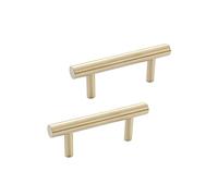 SZLXJMFL Kitchen Cabinet Handles Gold, 2 Pack Furniture Handles Brass Cabinet Pulls Solid Brass | Overall Length: 50-1000 mm Cupboard Handles for Kitchen Wardrobe Dresser Bedroom-150mm/6in